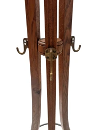 Arts & Crafts Coat Stand or Porte Manteau with Rotating Top, 1900s